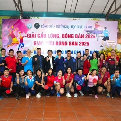 CÔNG ĐOÀN TRƯỜNG ĐẠI HỌC DƯỢC HÀ NỘI TỔ CHỨC THÀNH CÔNG GIẢI GIAO HỮU BÓNG BÀN NĂM 2025